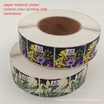Papier, PP, PET, PVC-Vinyl-Material weiß und Drucken Etikettenrolle zum Verkauf